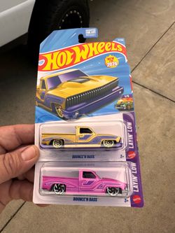 Hot Wheels BOUNCE'N BASS, LAYIN LOW Lot of 2
