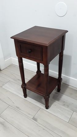 Wood Accent Table Nightstand Side Table 14 W X 14 D X 29 H Inches 