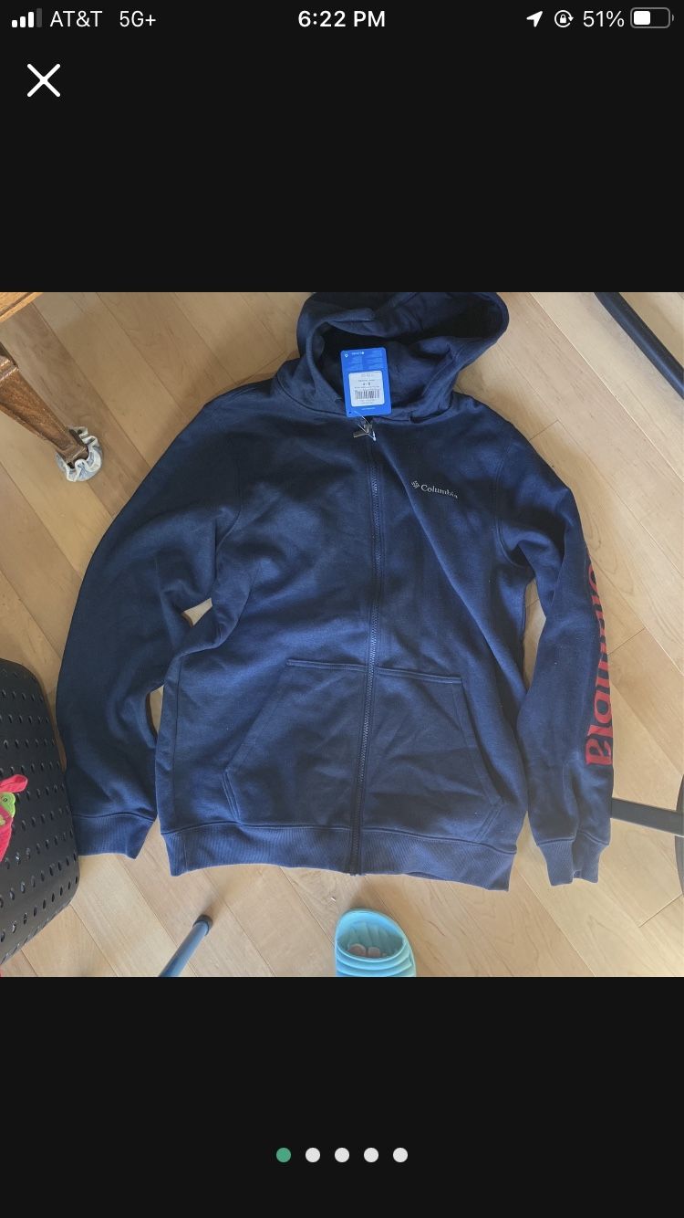New! Size S Columbia Navy Hoodie