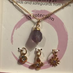 Amethyst Necklace Gold