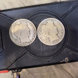 Lot Of 2 Barber Half Dollars