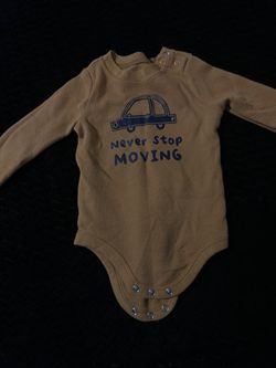Baby Long Sleeve Bodysuit Never Stop Moving