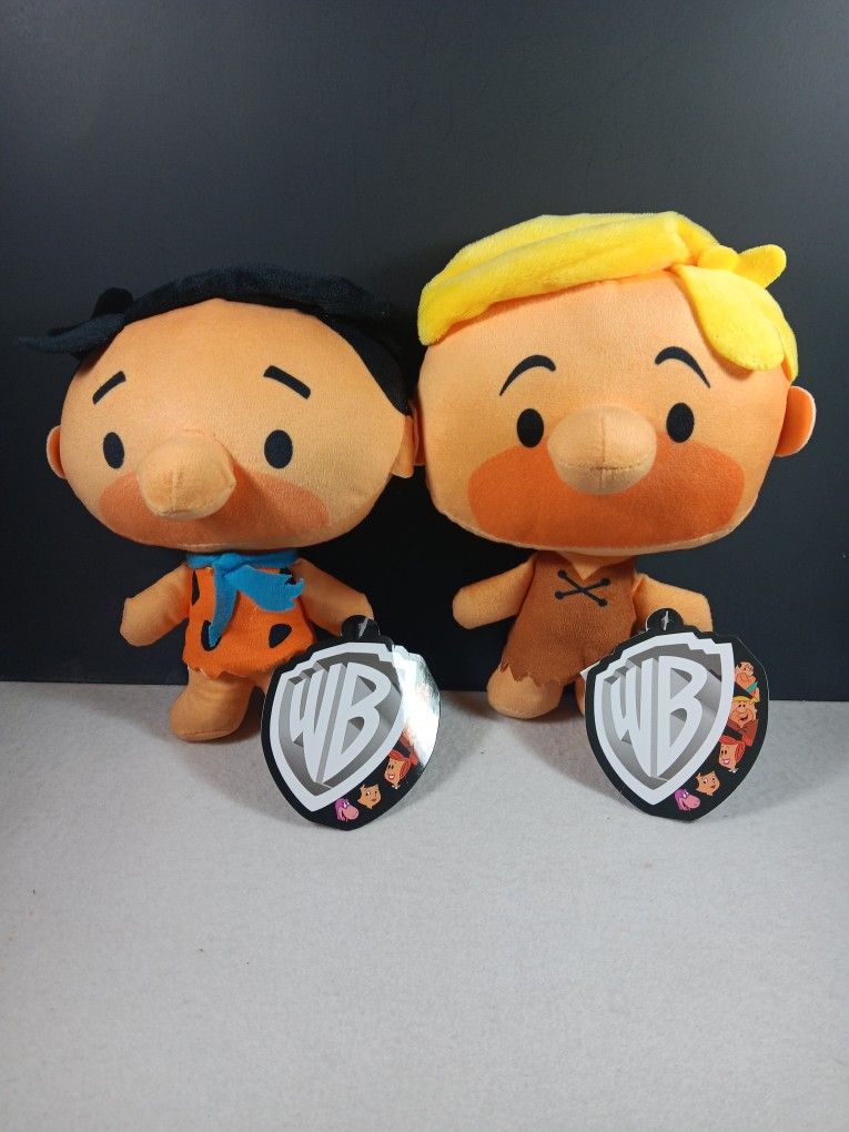 The Flintstones Barney & Fred Plush Set of 2 Toy Doll 6" Figure Movie Cute Chibi