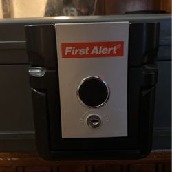 First alert, security box with keys