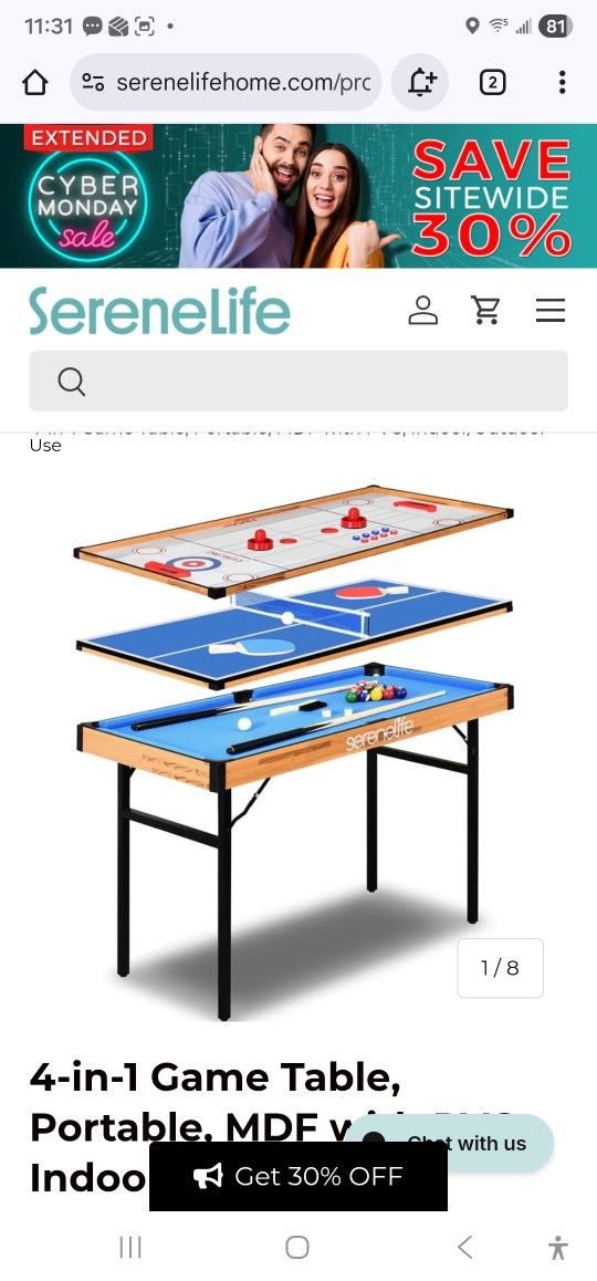 Serenelife Game Table