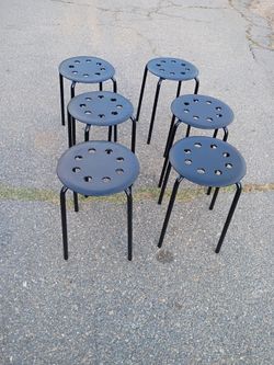 Black IKEA Stools