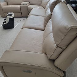 RHETT Taupe Micro 2 Arm Power Sectional