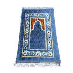 New, Prayer Mat Extra Cushion (Denim Blue)