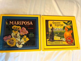 Two California Orange Crate Labels (1920’s)