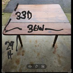 Folding Wood Table
