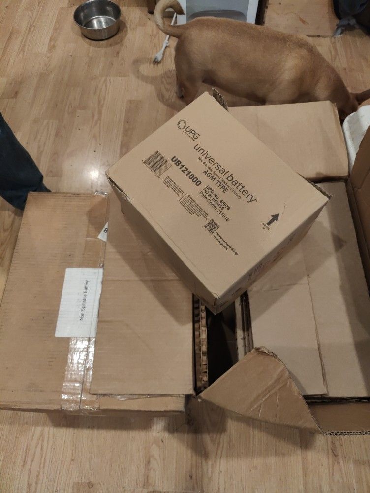 4 Matching dead deep cycle batteries the size of car batteries