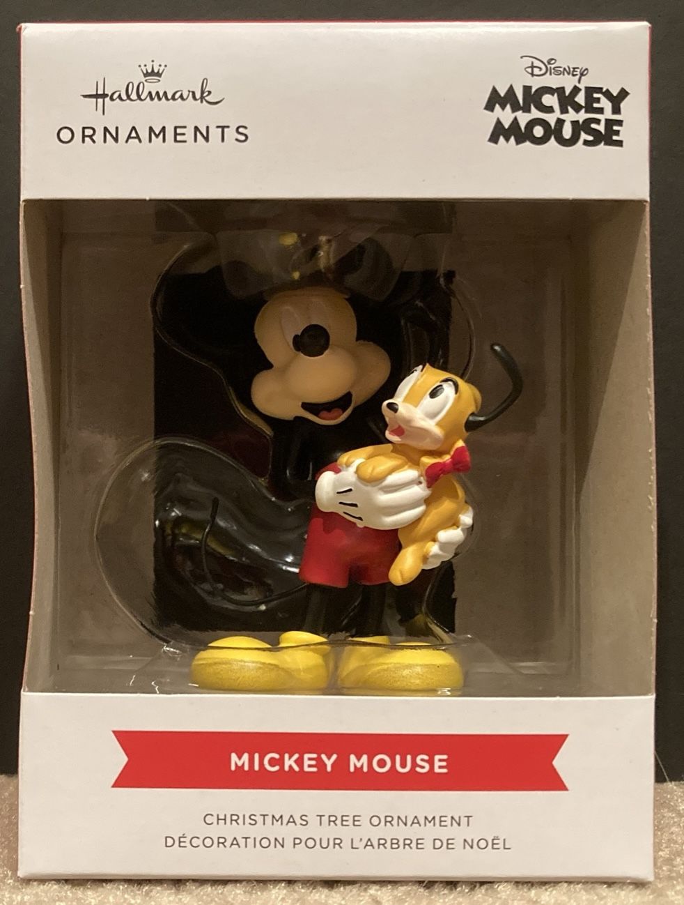 Hallmark Disney Mickey Mouse Holding Puppy Pluto H79 Christmas Ornament 2024