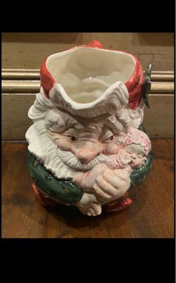 Christmas-Retired-Fitz & Floyd Santa Claus pitcher-New