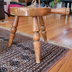 Vintage Wooden Milking Stool:Rustic Farmhouse Decor