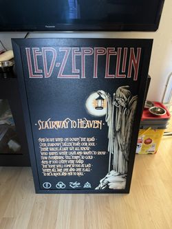 Led Zeppelin Poster With Black Frame