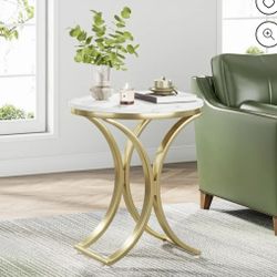 Tribesigns Faux Marble End Table