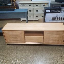 TV Stand, Accomodates TV's up to 65", Natural Pine