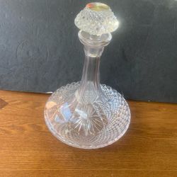 Antique Crystal Cut Glass Decanter 