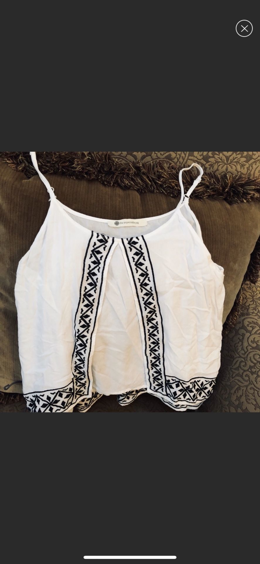 Impeccable Pig boho festival top Sz M boutique