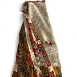 Sari silk wrap skirt
