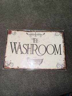 Vintage washroom metal pic