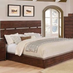 New King Size Platform Wood Bed Frame 