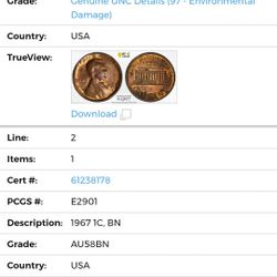 Various PCGS Graded Error Penny 1 Cent