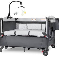 🔥Baby Stuff Sale🔥 5-in-1 Pack and Play, Baby Bassinet Bedside Sleeper