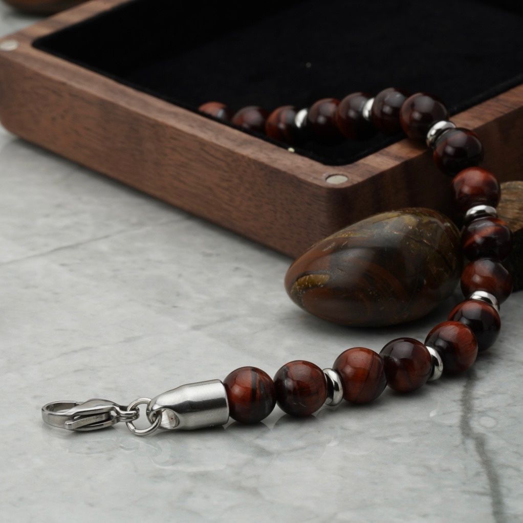 SALE! Handmade Red Tiger’s Eye Bracelet- Premium And Brand New!
