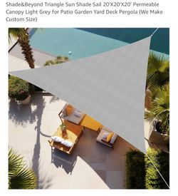 20x20x20 Triangle Sun Shade