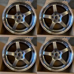 New 17 Inch Rays TE Style Rims Wheels 17x7.5 +35 (5x112)