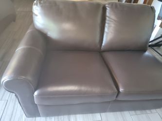 Leather loveseat couch