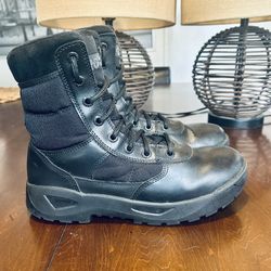 RG Response Gear Tactical Footwear Black Boots Side Zip II Wide Mens Size 10 (# 1077)