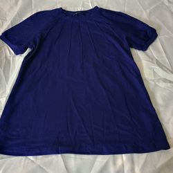 Zanzea Women's Navy Blue Short Sleeve Tunic Top