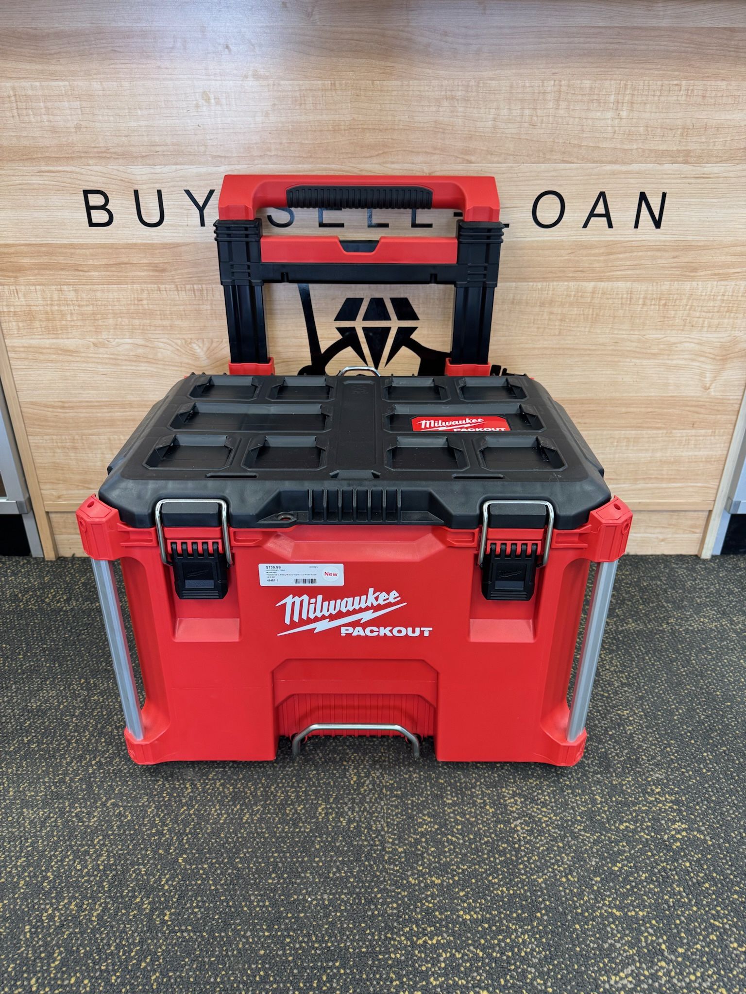 Milwaukee 48-22-8427 PACKOUT 22" Rolling Modular Tool Box Low Profile Handle