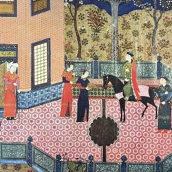 SHAHNAMEH OF BAYSUNQUR 1430 Original 50’s Vintage Fine Art Print Persia / Persian Collectible Italy Italian Printed Poster Ephemera