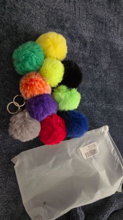 Pom pom keychains