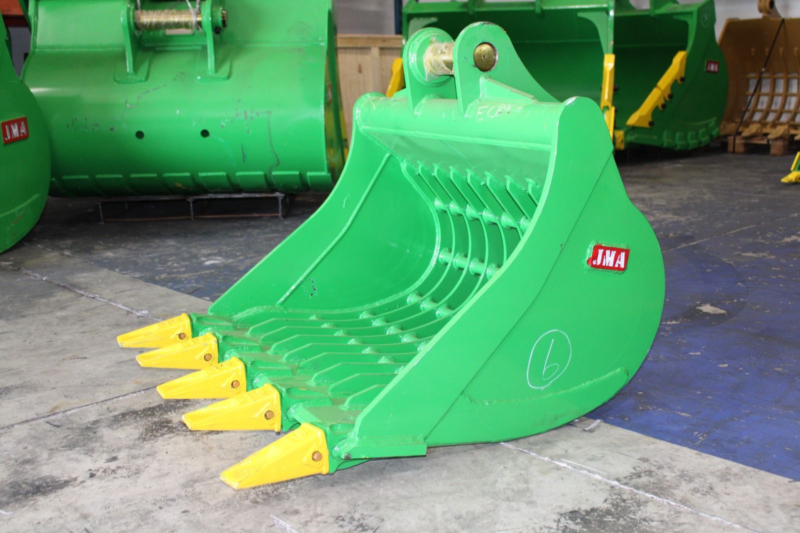 Mini Excavator Bobcat E42-E45 Bucket Skeleton with Teeth 36-inch Width. Without the Pins