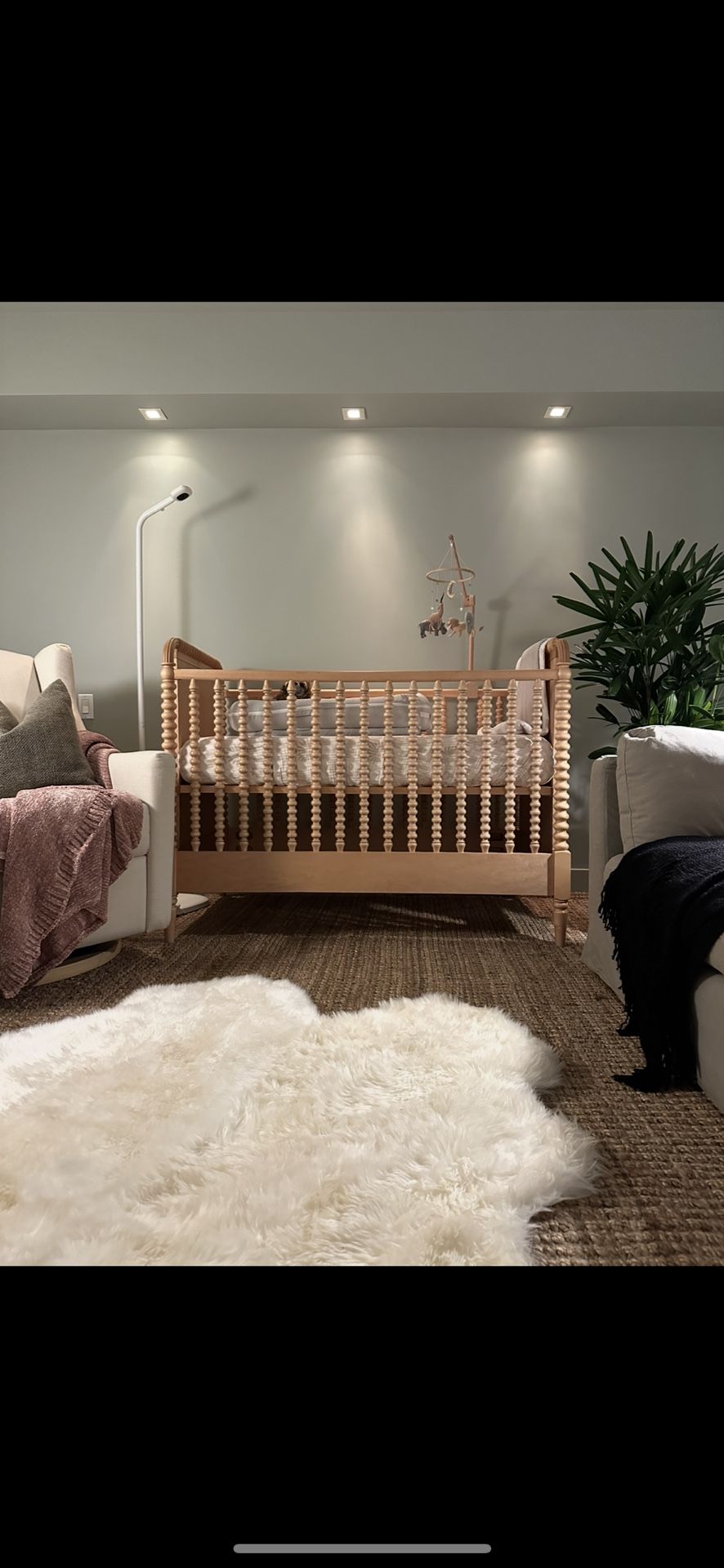 Crate & Barrel Crib + Organic Breathable Ultra Baby Crib Mattress (2-Stage)