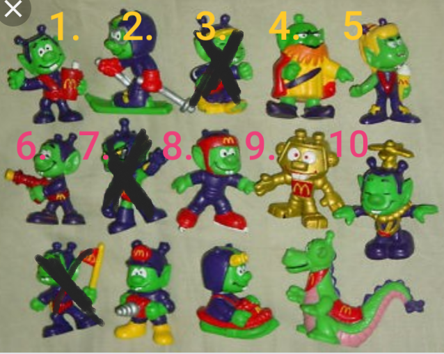 11 Astrosnik figures McDonald's