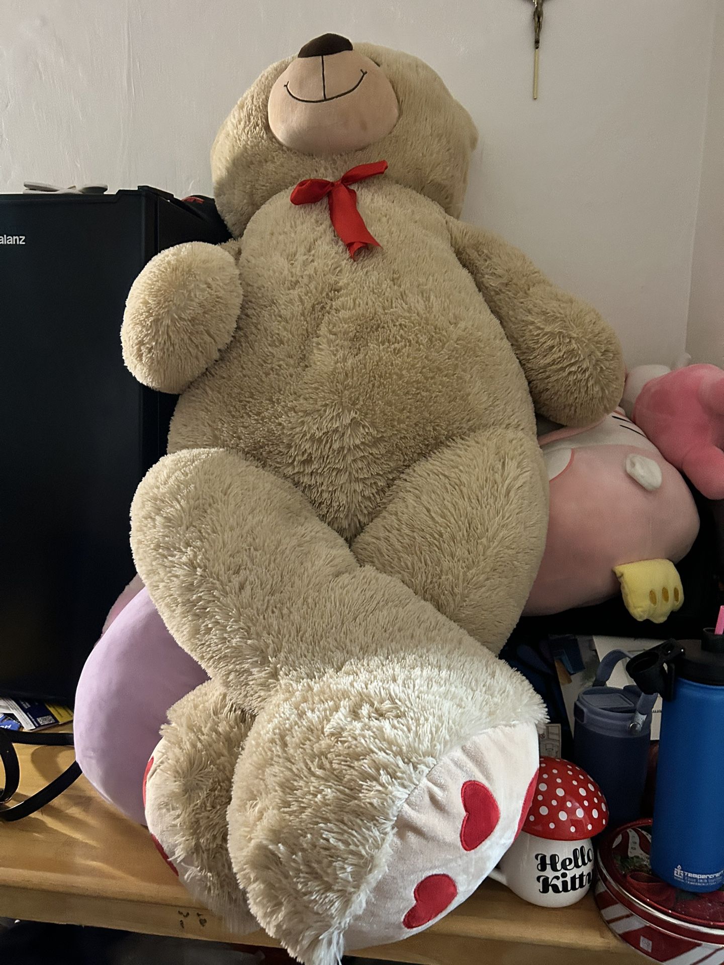 Huge Teddy Bear & Original Squishmallow – Must Go!