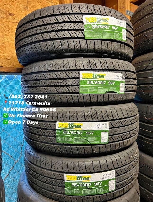 215/60/17 TBB All Season Set of Tires Installed and Balanced Set de Llantas Nuevas Instaladas y Balanceadas