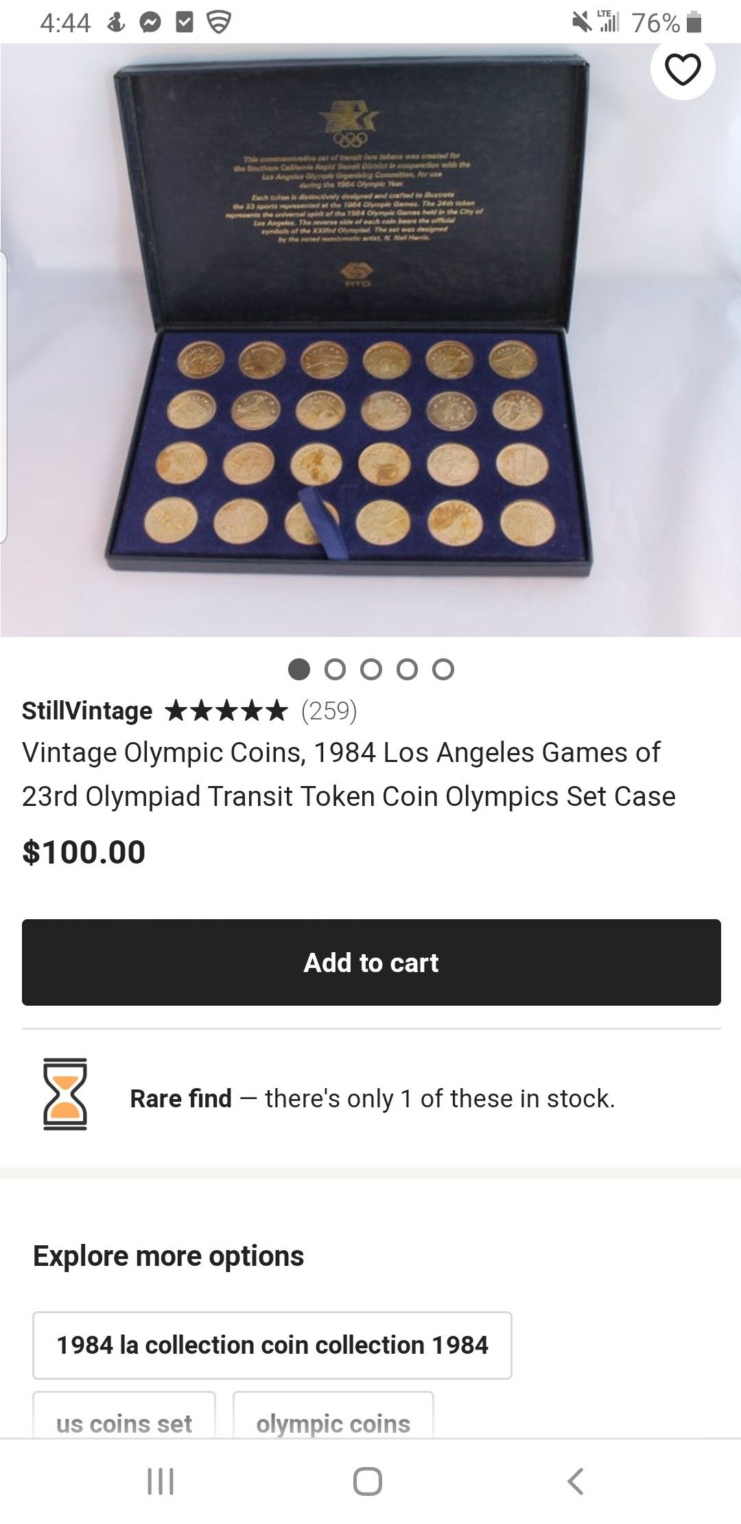 Collection of Olympic Games Coins 1984