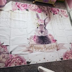 Bunny Party Decor Background 