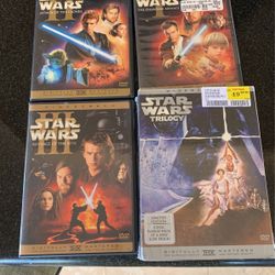 Star Wars DVD I,II.III, IV, V, VI I NEVER OPEN IV-VI NEVER OPENED