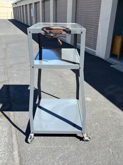 Large Metal Roller Cart With Power Plugs- $35
