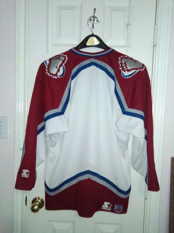 Vintage starter Colorado avalanche Jersey sz large good condition