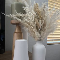 22 White Ceramic Vases 