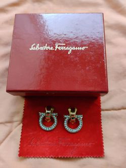 Ferragamo clip on earrings new