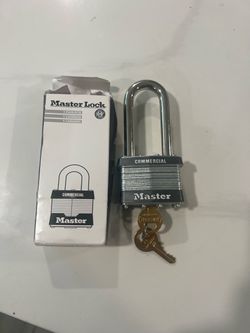 MASTER LOCK Padlock: Silver, Unfinished, Steel, Std Shackle, Steel, 2 in Vert Clearance (New)